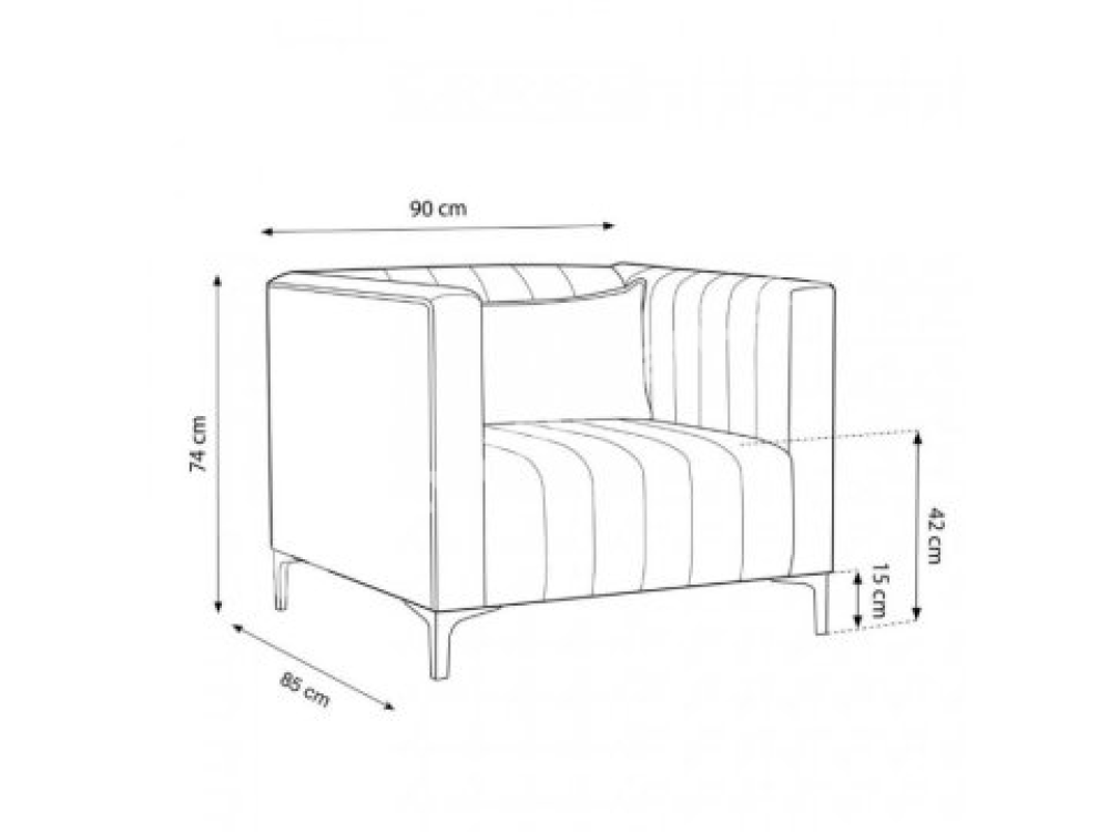 křeslo béžové samet